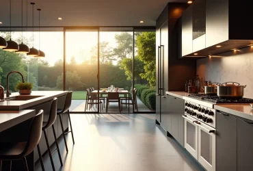 Petit électroménager haut de gamme dans une cuisine moderne