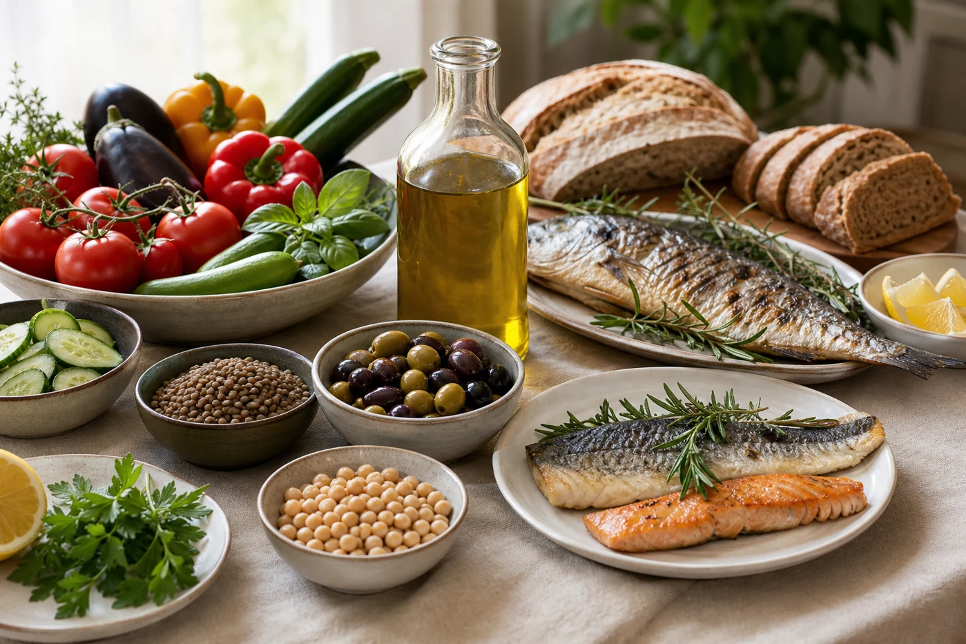 Aliments du régime méditerranéen étudié par la science